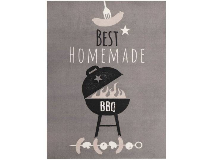 Fussmatte BBQ Grillunterlage HOMEMADE , grau, B:90cm H:5mm L:120cm, Polyamid, PRIMAFLOR-IDEEN IN TEXTIL, Teppiche, Fussmatte, Grillmatte ideal als Bodenschutz, mit Spruch, rutschhemmend, waschbar