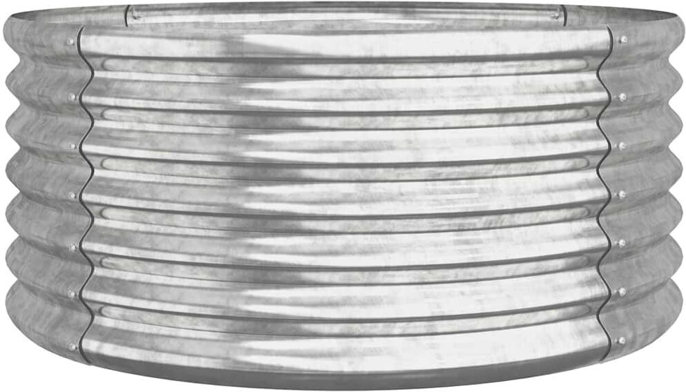 vidaXL Jardinière de jardin Acier galvanisé 80x80x36 cm Argenté