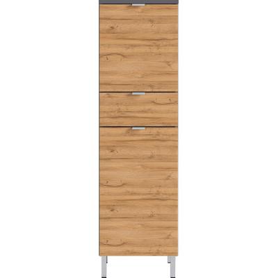 Midischrank GERMANIA "GW-Mauresa", grau (graphit, granson, eiche, nachbildung), B:34cm H:120cm T:34cm, Schränke, Midischrank
