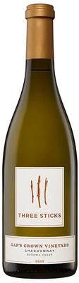 """Three Sticks""" """Three Sticks Gap's Crown Vineyard Chardonnay 2023 White Wine - California"""