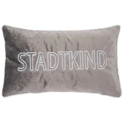 pad Letters Kissenhülle 30x50cm stadtkind blue-grey