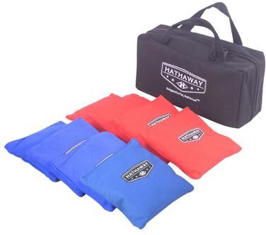 Hathaway Regulation Cornhole Bag Set with Included Case - Red/Blue
