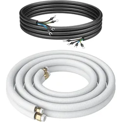 Kältebringer® 1-15m Kältemittelleitung 1/4“ + 3/8" Montage-Set für Split-Klimaanlage (4-adrig)