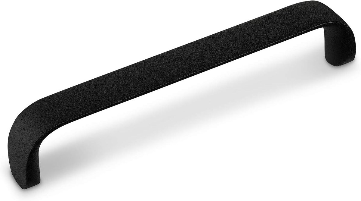 Meubelgreep 128 mm Zwart met Structuur voor Keukenkastjes en Meubels