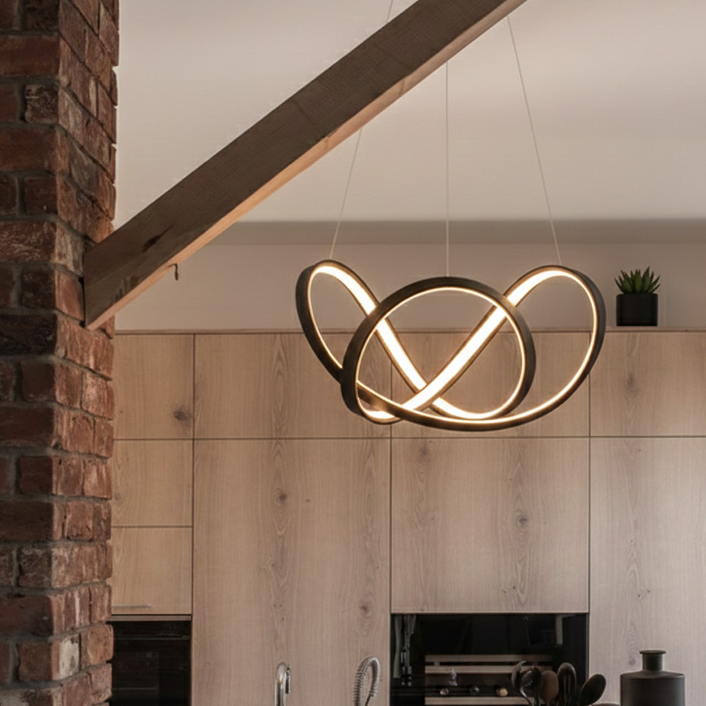 Lyora Design hanglamp Apus zwart rond aluminium Ø 55 cm