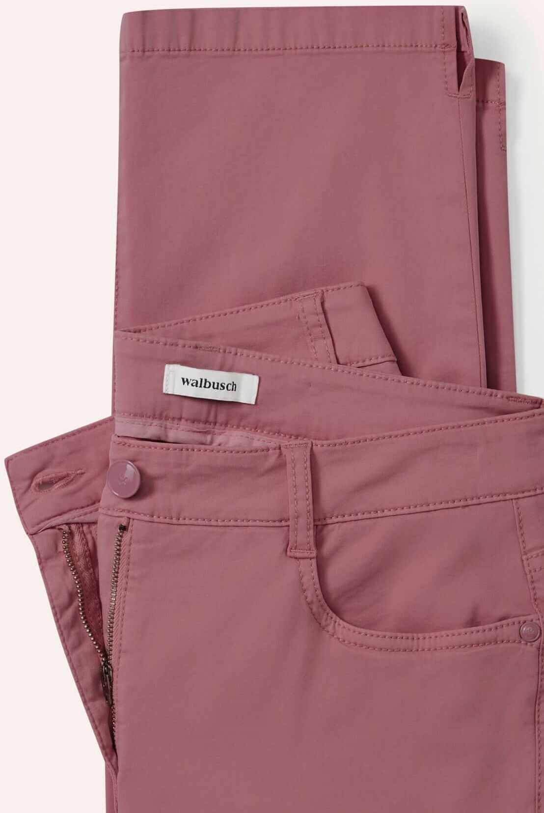 Walbusch Capri aus Baumwollmix, Regular Fit#normale Größen#Kurzgrößen, Farbe Rosa, 40, modische Capri-Länge Powerstretch-Qualität Damen