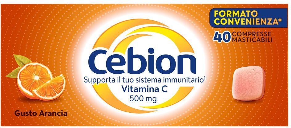 PROCTER & GAMBLE SRL Cebion Gusto Arancia, 40 Compresse Masticabili