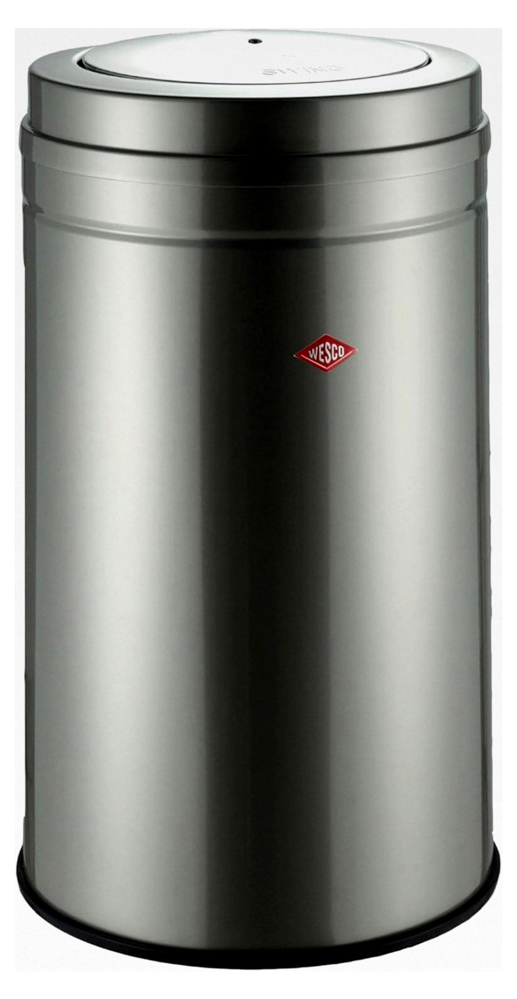 Abfallsammler Big Swing aus hochwertigem Stahlblech in silber, mit Swing-Deckel, Volumen 120L