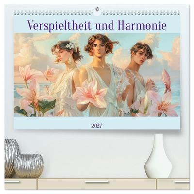 Verspieltheit und Harmonie (hochwertiger Premium Wandkalender 2027 DIN A2 quer), Kunstdruck in Hochglanz