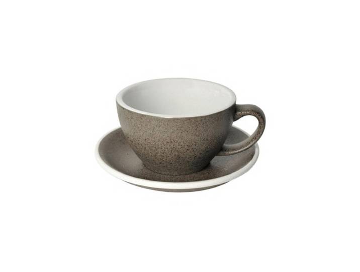 Café Latte Tasse mit Untertasse Loveramics Egg Granite, 300 ml