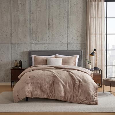 Kenneth Cole New York Kenneth Cole Hudson Houndstooth Brown Reversible Comforter Set