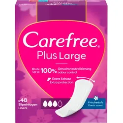 Carefree Slipeinlagen Plus Large mit Frischeduft für Slip, 48 St.