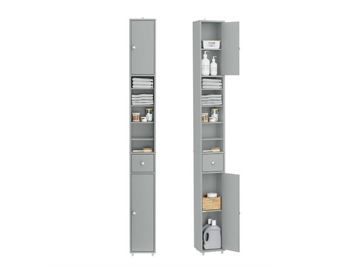 HOCHSCHRANK schmal Hellgrau