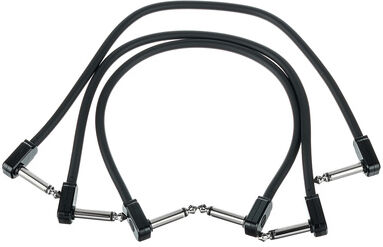 "Ernie Ball Flex Patch Cable 12"" black set Noir"