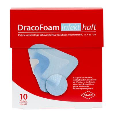 Dracofoam Infekt haft Schaumst.Wundauf.12,5x12,5cm 10 St Verband