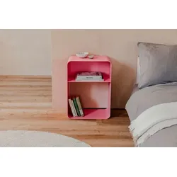 Metallbude Nachttisch Damio Stahl Pink