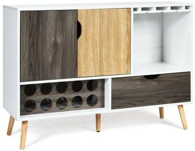 Costway Mid-Century Buffet Sideboard Wooden Storage Cabinet