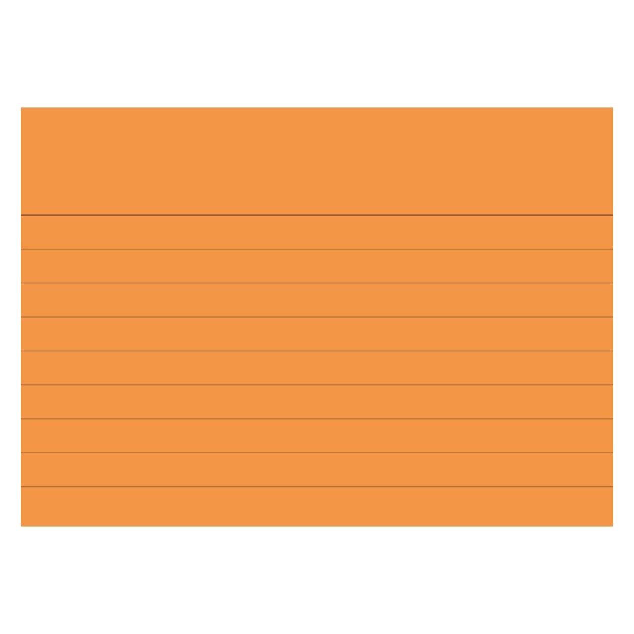 Brunnen Karteikarte DIN A7 quer liniert orange 100 St./Pack. (A7, 180 g/m²) (102270140)