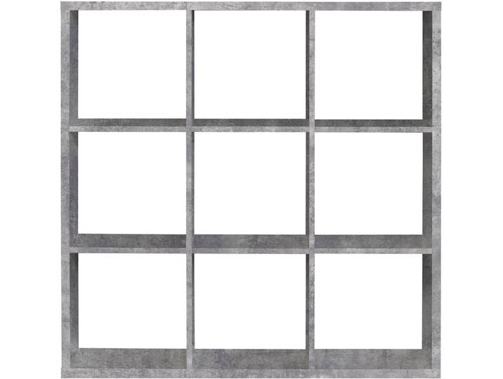 Standregal FORTE Mauro , grau (betonoptik lichtgrau), B:107,2cm H:107,3cm T:32,9cm, Holzwerkstoff, Regale, Standregal, Fachgröße 33x33cm, 4 Fächer