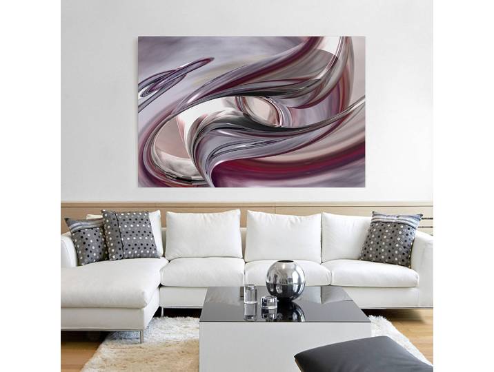 Leinwandbild Illusionary I Leinen Violett 60cm
