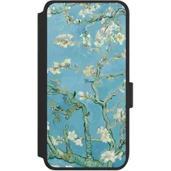 Nivocase Klapphülle für Samsung Galaxy S25 Handyhülle aus Kunst Leder NIVOflip schwarz Kunst Malerei (Samsung Galaxy S25), Smartphone Hülle, Schwarz