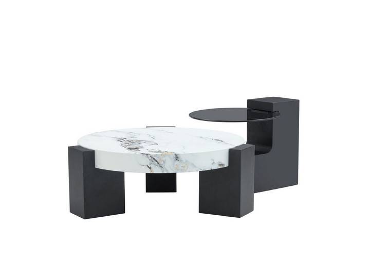 ANYSUN Couchtisch Trennbares Couchtisch-Set (transparentes Sicherheitsglas Couchtisch), Sofa Seite Nest von Tischen vielseitig für Wohnzimmer einsetzbar