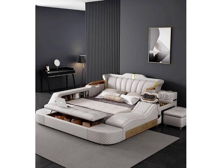 Xlmoebel Multimediabett Multifunktionsbett in modernem Design mit Sofa-Funktion (Bett), Hergestellt in Europa