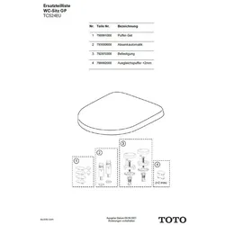 TOTO, WC Deckel, Softclose für WC-Sitz MH/MH slim/RP/GP