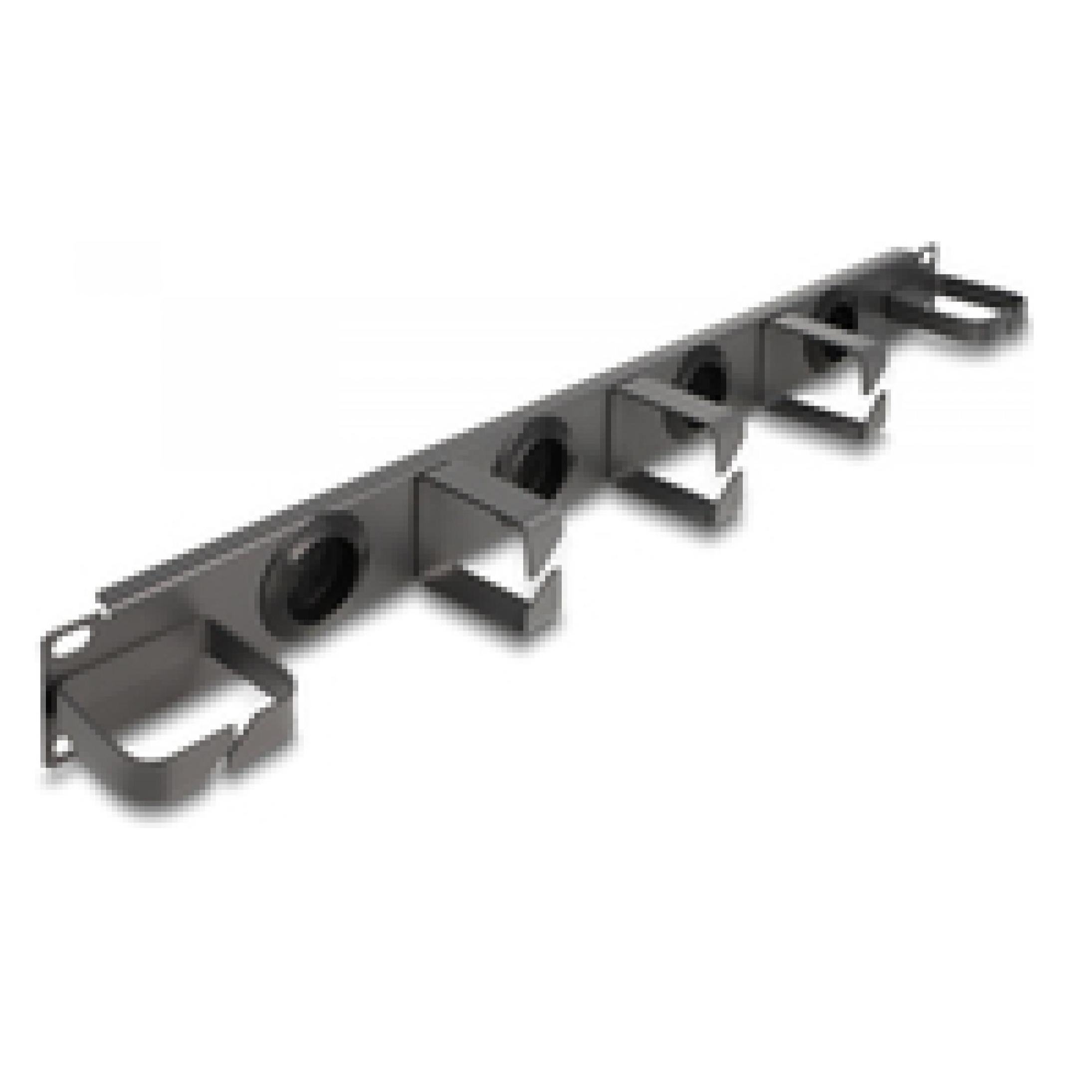 Delock 19? Kabelmanagement Rangierpanel mit 4 Gummi Kabeldur (66751)