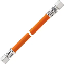 GOK Mitteldruckschlauchleitung Gas Überwurfmutter G 1/4 LH auf RV8 5000 mm