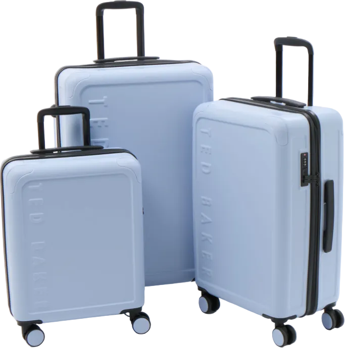 Ted Baker Avalon 3 Piece Suitcase Set Offer - Pale Blue