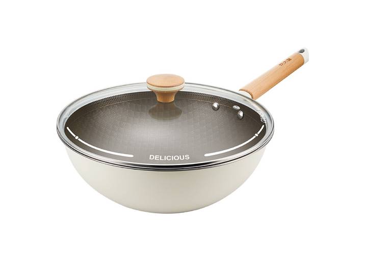 COOKER KING Lingbai Wok en céramique nid d'abeille - 30 cm