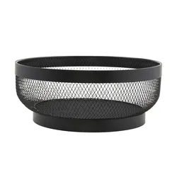 Justinus Obstkorb  LifeStyle ¦ schwarz ¦ Metall ¦ Maße (cm): H: 12  Ø: 30.0