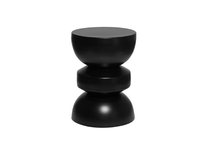 Sweeek Table d'appoint, bout de canapé, table de chevet métal Ø32 x H43,5cm ASSA Noir