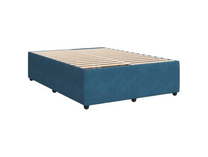 vidaXL Bettgestell Blau 160x200 cm Samt