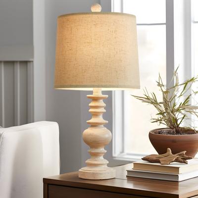 Value Selection Sori Farmhouse Table Lamp With Distressed White Resin Base And Linen Shade Sori Farmhouse Table Lamp With Distressed White Resin Base And Linen Shade