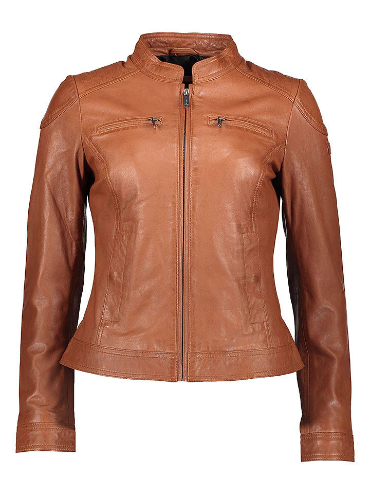 Bugatti Lederjacke in Hellbraun - 38