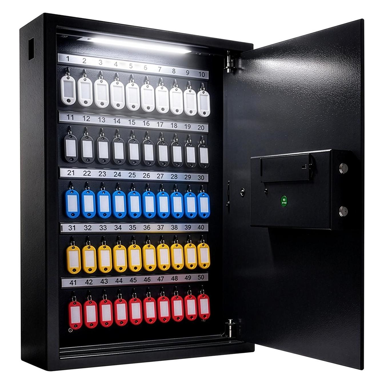 pavo Schlüsselkasten WIFI, 50 Haken, LED Licht, Fingerprint/Pin/Schlüssel/App (8025367)