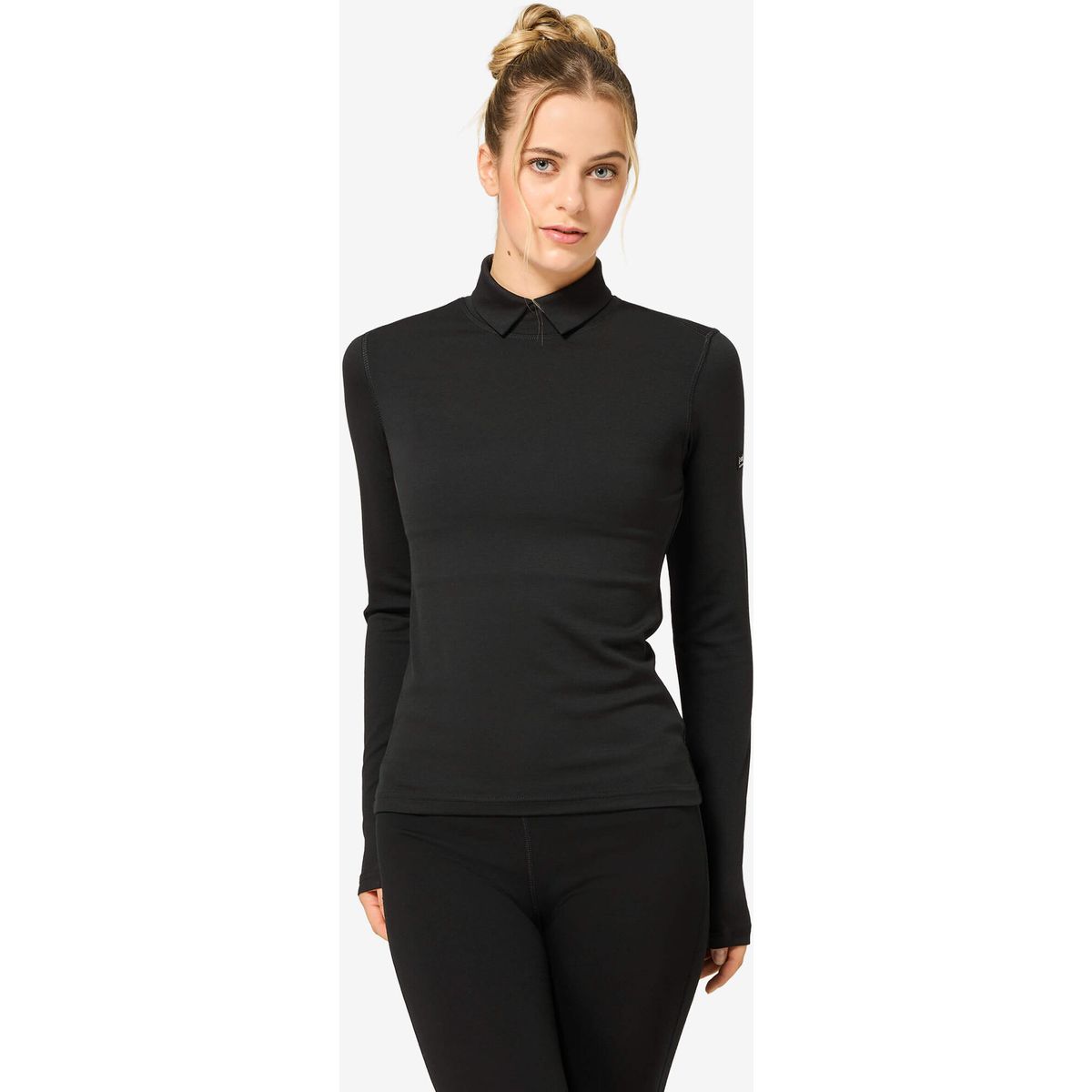 Super.Natural W LUX Split Turtleneck jet black (872) XL SNW027610872XL