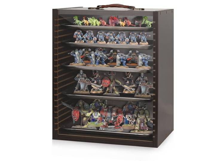 Cathyeen Miniatur-Vitrine Vitrinen für Sammlerstücke Miniaturen Aufbewahrungskoffer Display Regale Regal für Sammlerstücke für Mini-Actionfiguren wertvolle Sammlerstücke oder Kristallstein (Schwarz)