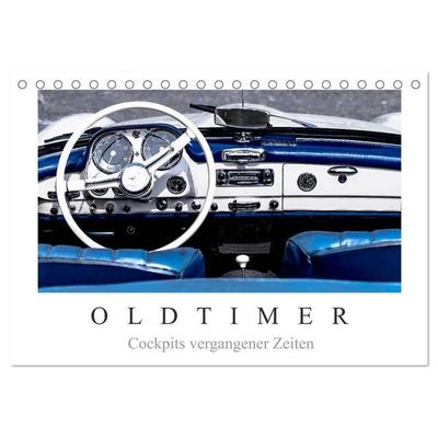 Oldtimer - Cockpits vergangener Zeiten (Tischkalender 2027 DIN A5 quer), CALVENDO Monatskalender