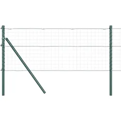 vidaXL Zaunpfosten 7 pcs Grün Stahl