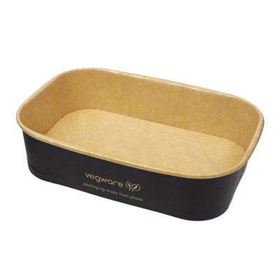 MONOUSO - Schwarz Rechteck Verpackungen 500 ml 17,3x12,1x4,3cm (300 Stück)
