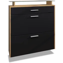 SCHUHSCHRANK Malea Schwarz matt