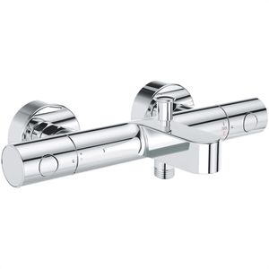 GROHE Badewannenarmatur Precision Get, 34774000, aus Metall, mit Thermostat, zur Aufputz-Montage, verchromt