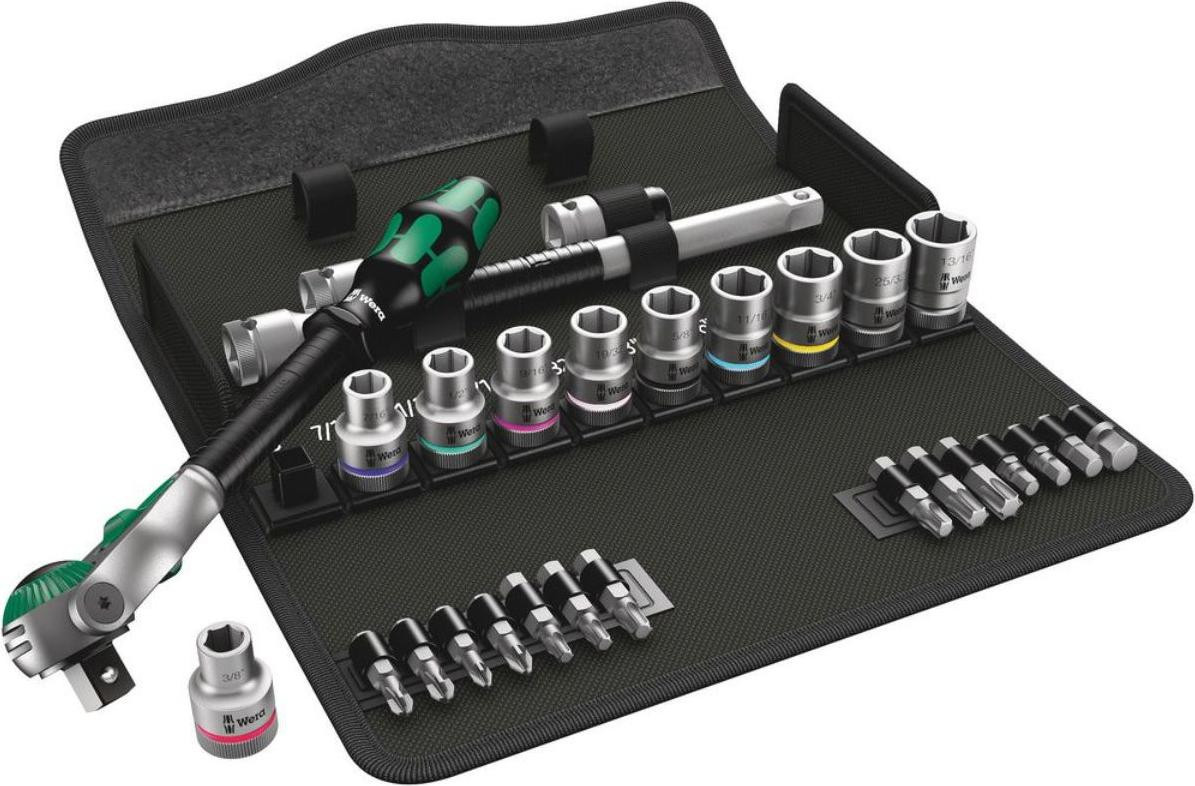 Wera 8100 SC 9 Zyklop Speed gereedschapset met 1/2 inch aandrijving en metrische doppen