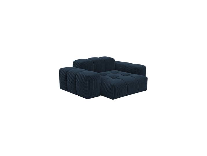 Design Loungesessel „Avenza“, Cordsamt Cordsamt Dunkelblau BLOOMINGLOFT Collection