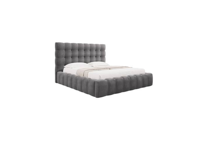 Design Polsterbett „Bali“ mit Ablagefach, Grau Samt Grau chosen by Bloomingloft