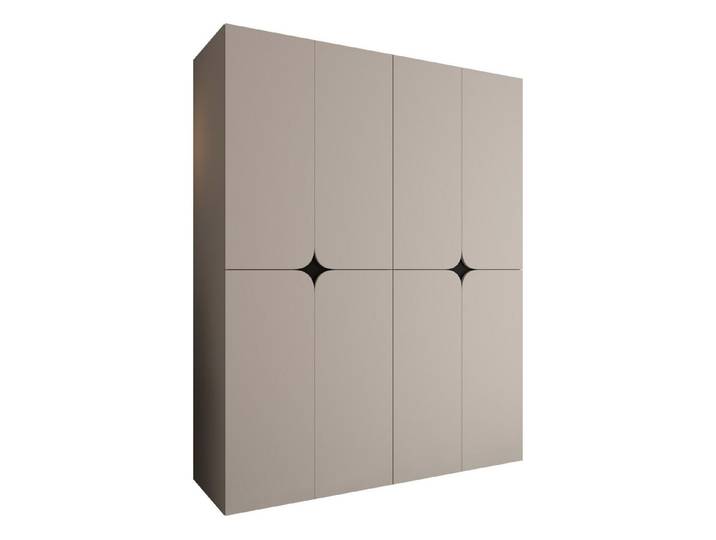 MIRJAN24 Kleiderschrank Espresso 180 (mit acht Drehtüren) Scharniere mit gedämpftem Schließsystem, 180x50x203 cm