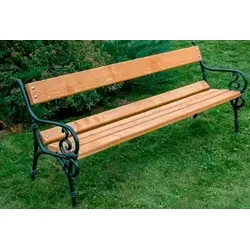 Schlossbank Fichtenholz  Gusseisen 185x60x76cm